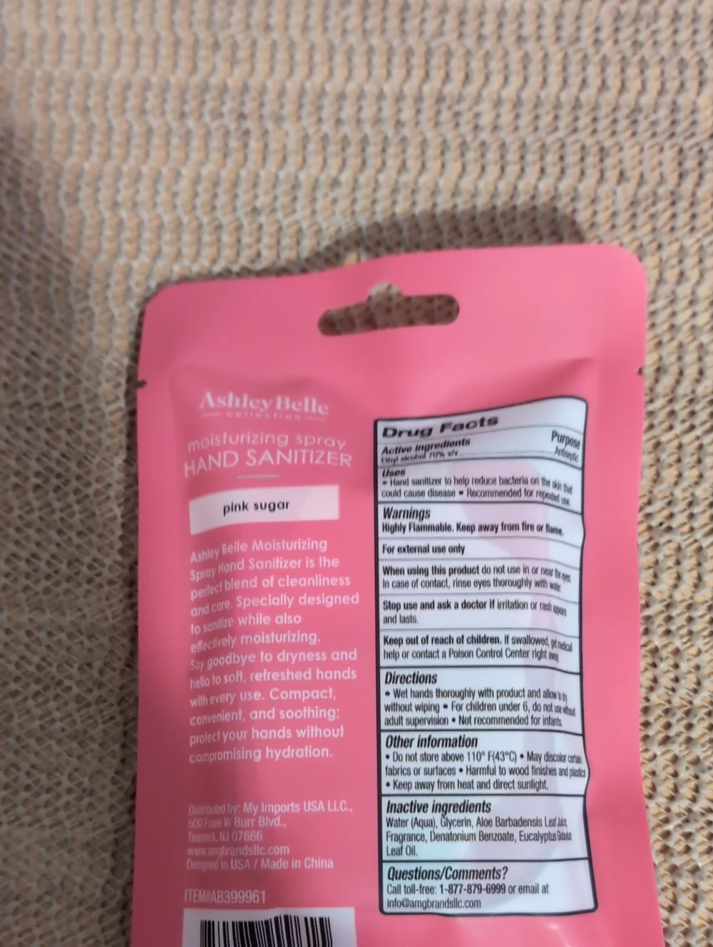 Pink Sugar Moisturizing Hand Sanitize New